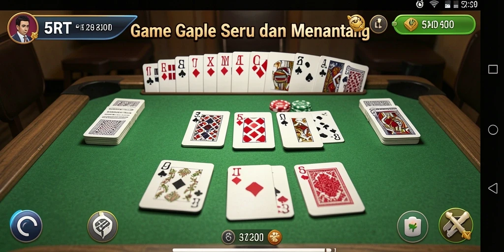 Tampilan gameplay seru Gaple di 5RT.
