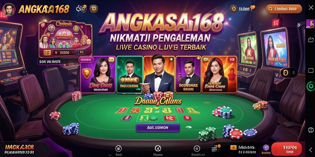 Tampilan gameplay menarik di Live Casino ANGKASA168.
