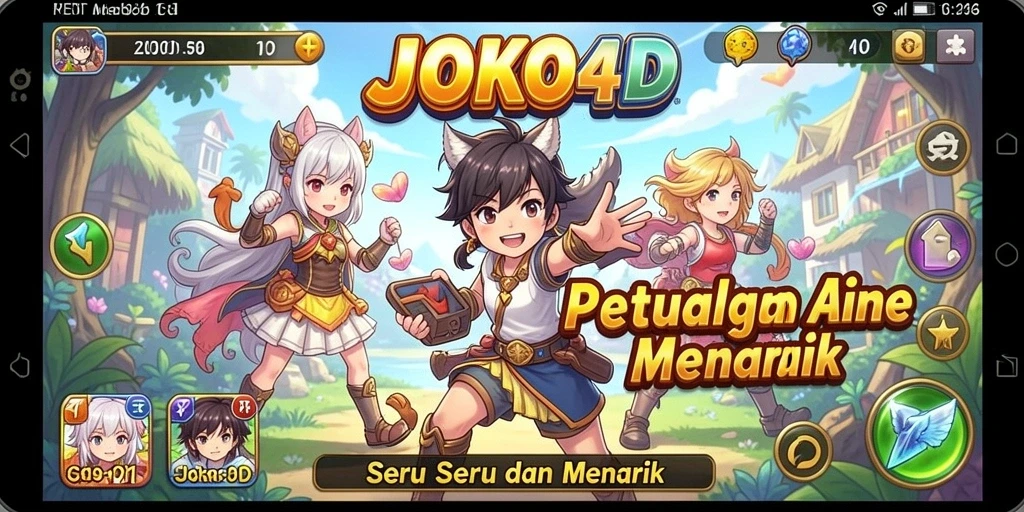 Tampilan gameplay epik dari JOKO4D dengan karakter anime favorit.