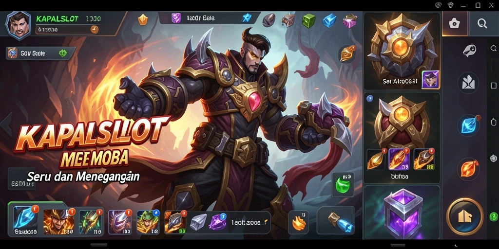 Tampilan gameplay MOBA yang menegangkan di KAPALSLOT.