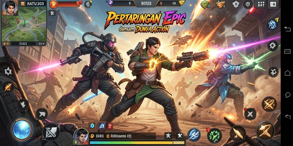 Screenshot permainan RATU303 menampilkan aksi seru dan grafis memukau.