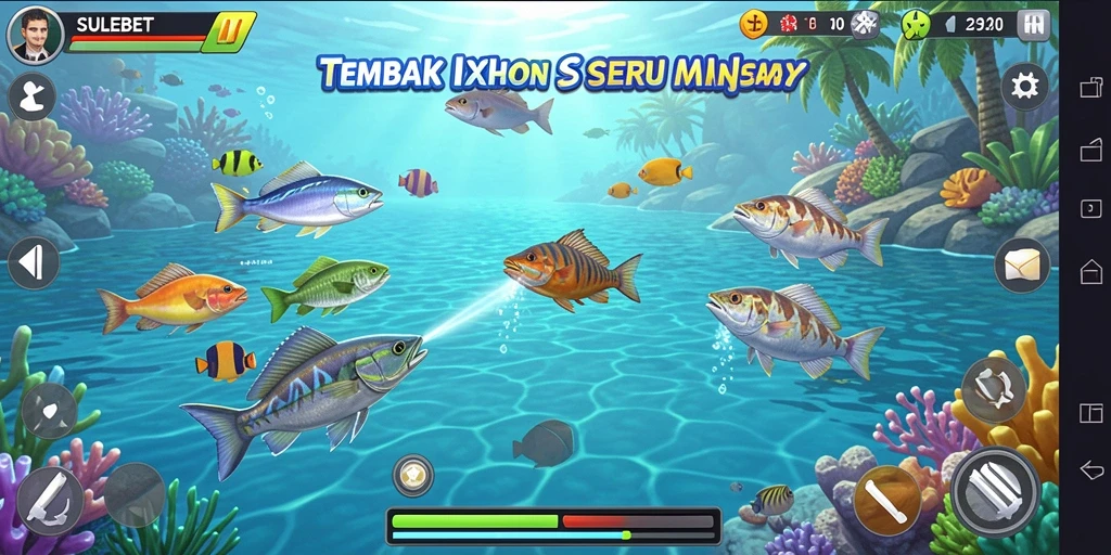 Tampilan gameplay SULEBET yang menarik dan penuh warna dalam permainan Tembak Ikan.